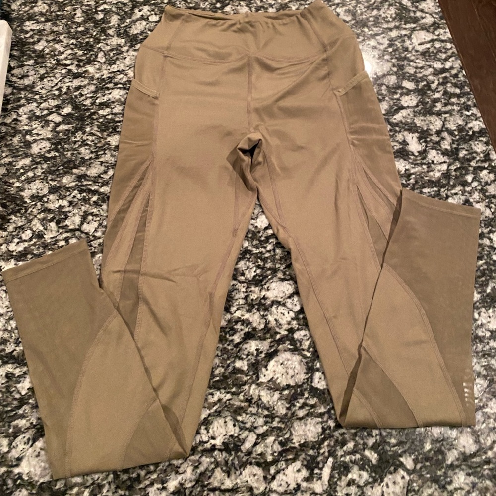 Olive Gymshark Mesh Leggings